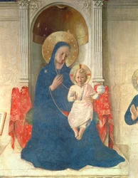 The Virgin and Child Enthroned (detail)